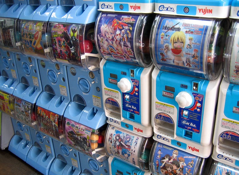 Gachapon capsules in Japan