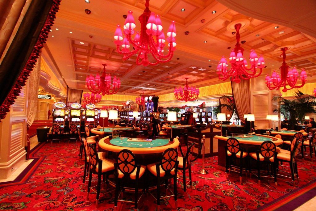 Poker tables at a casino